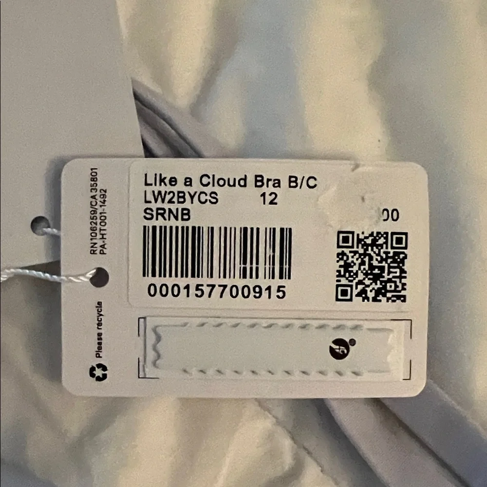 Lululemon Like A Cloud Bra Serene Blue (Light Purple) Size 12 NWT - Picture 3 of 5